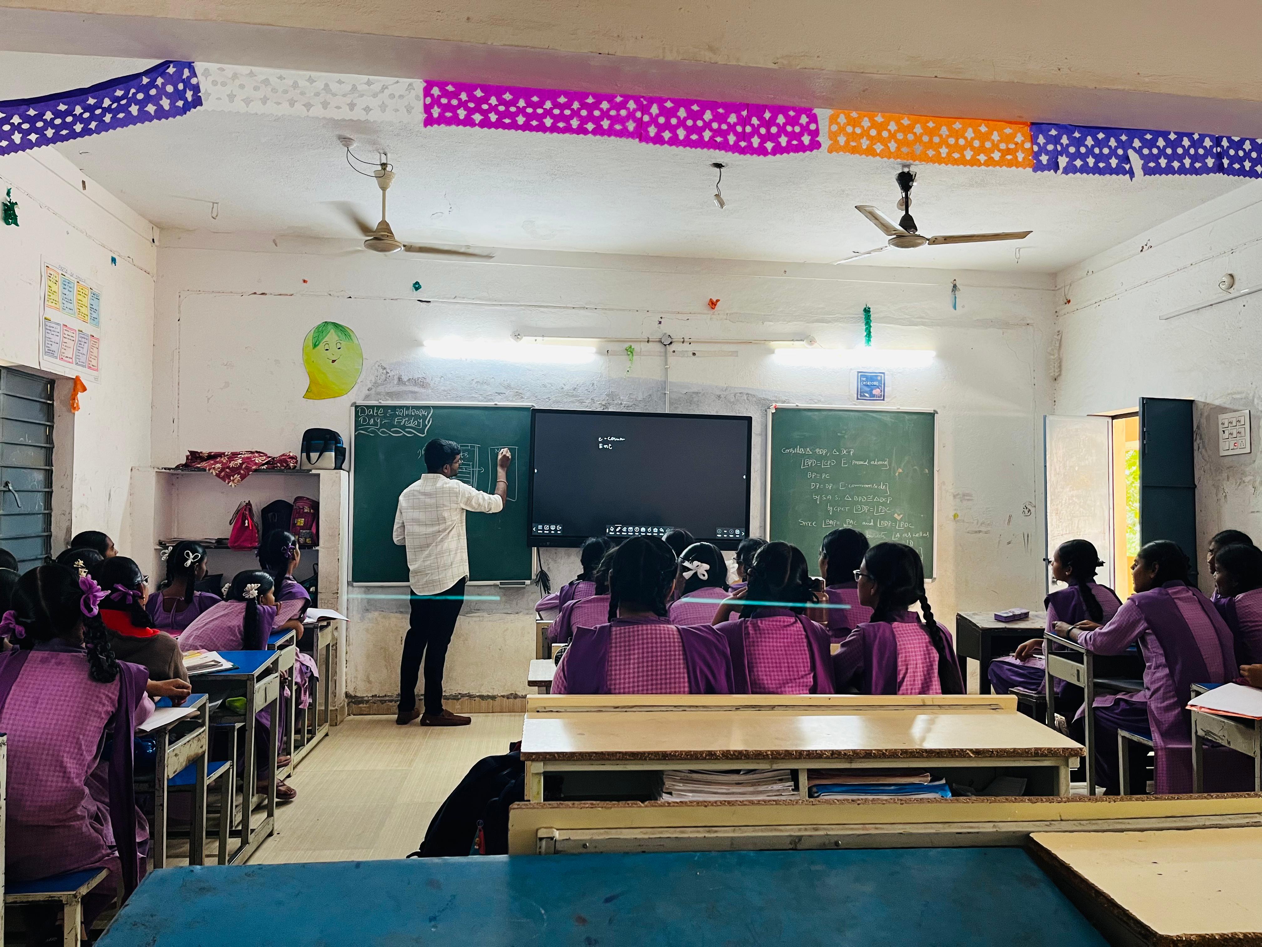 VTC session at a government school in Anantapur